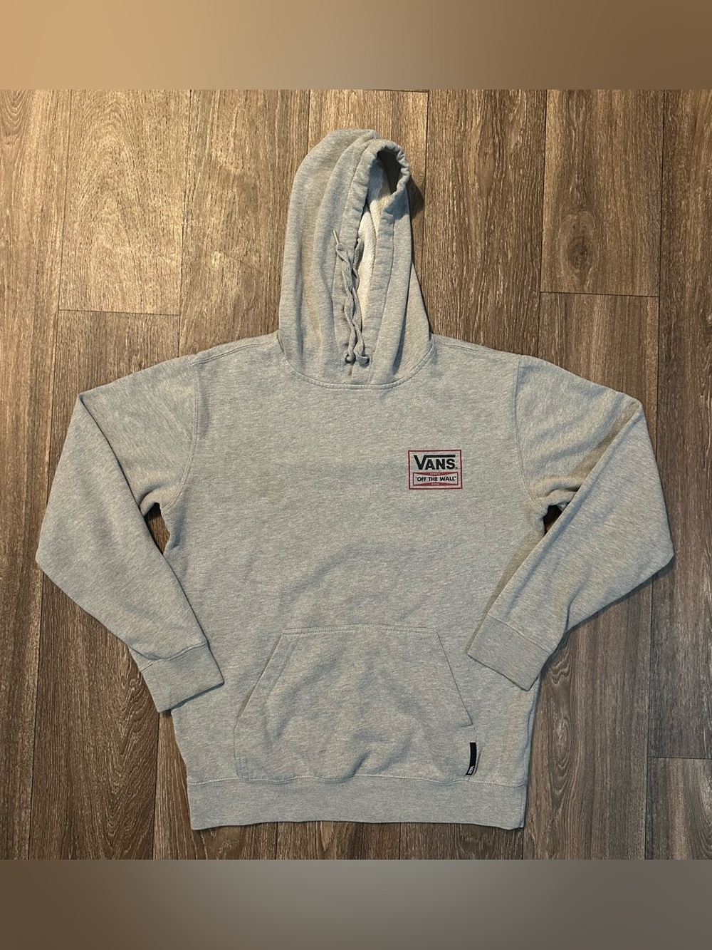 Vans "Off the Wall" Skateboarding Hoodie Sweatshirt Size Small Heather Gray